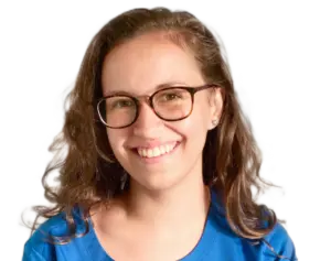 Mosolygó fogorvos színes munkaruhában